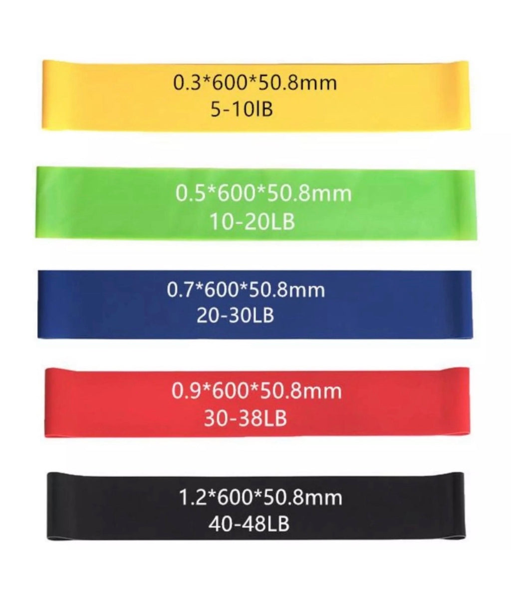 5-PCs Portable Resistance Bands