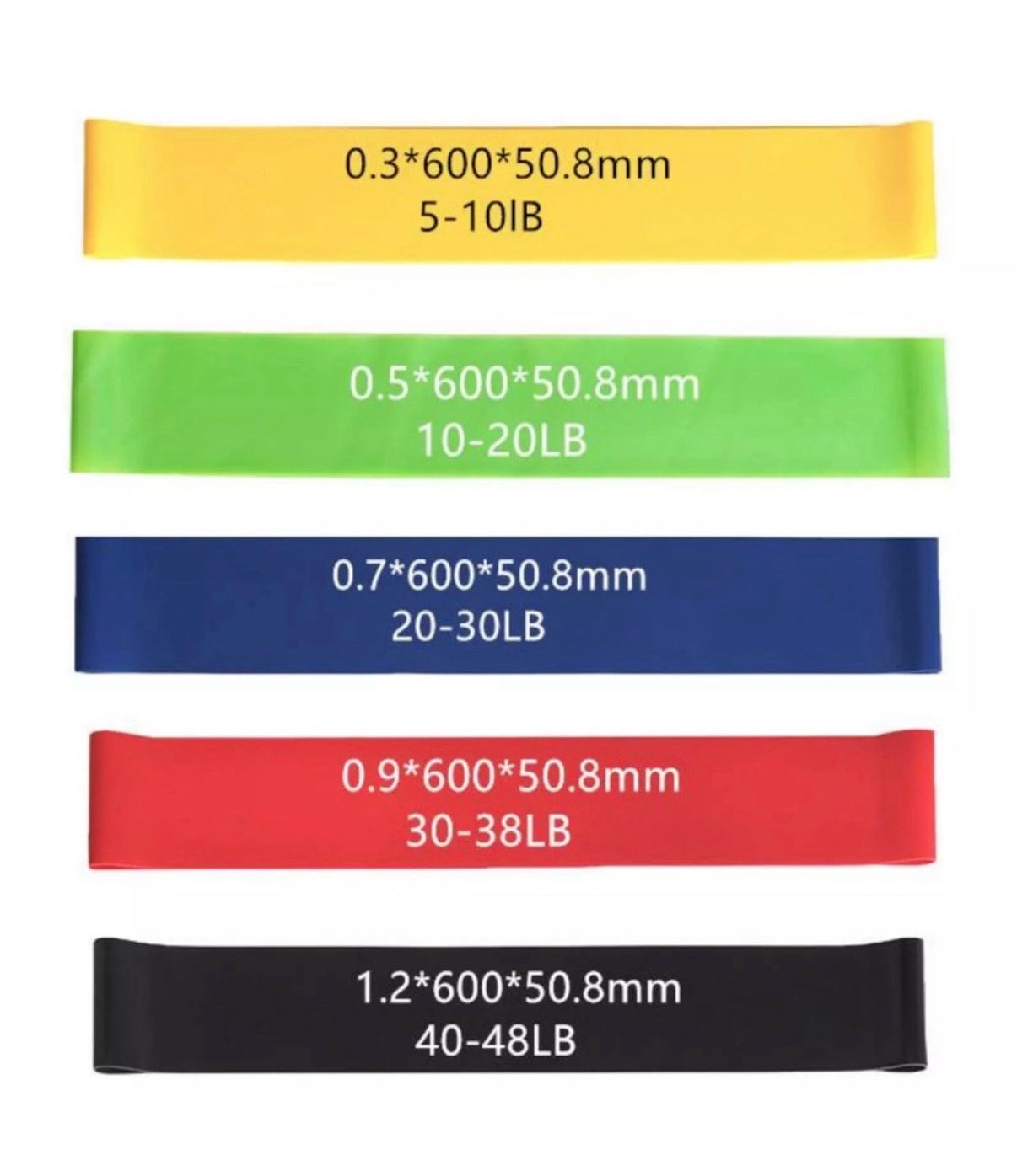 5-PCs Portable Resistance Bands