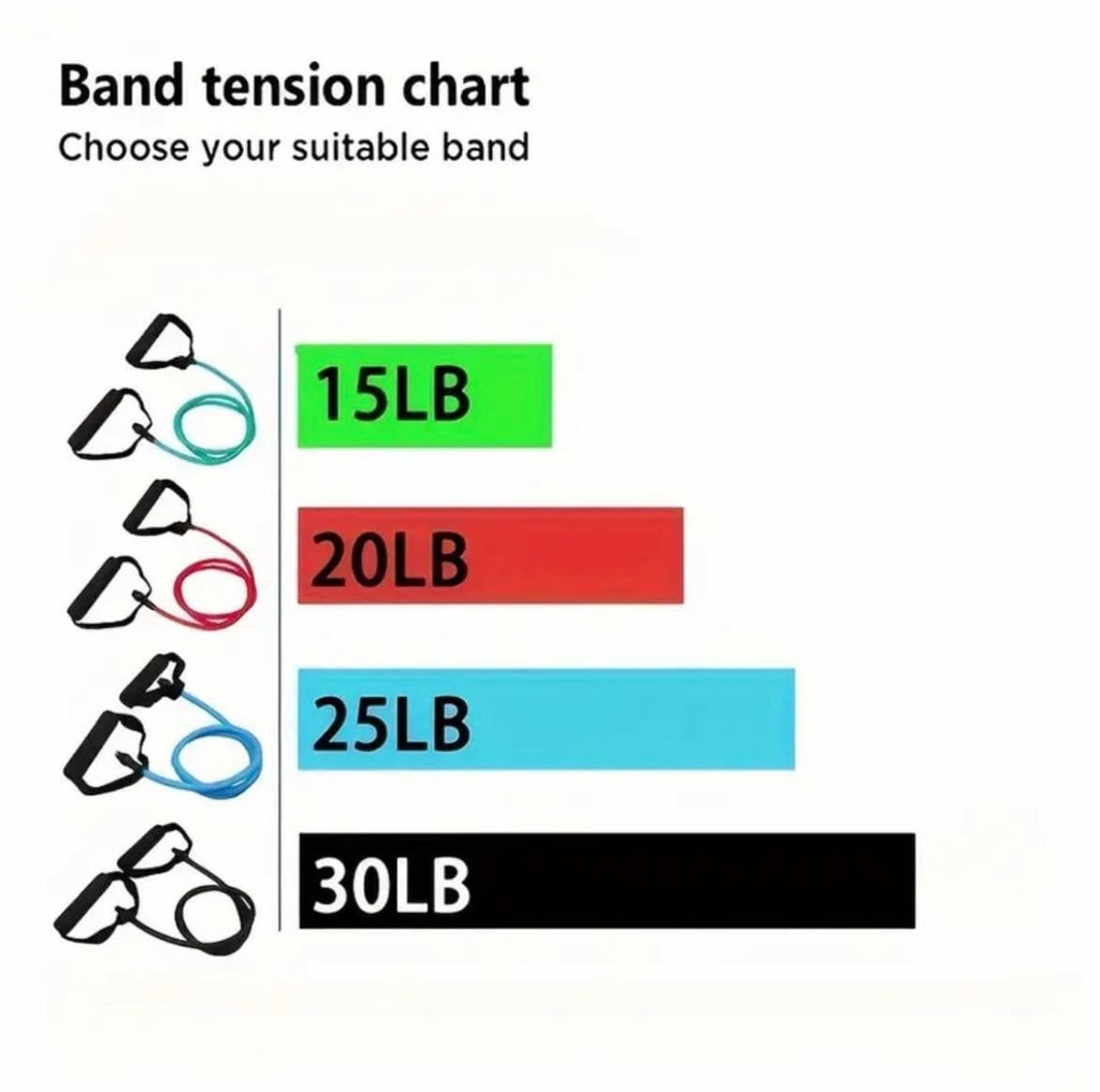 30 lbs Resistance Bands with Handles