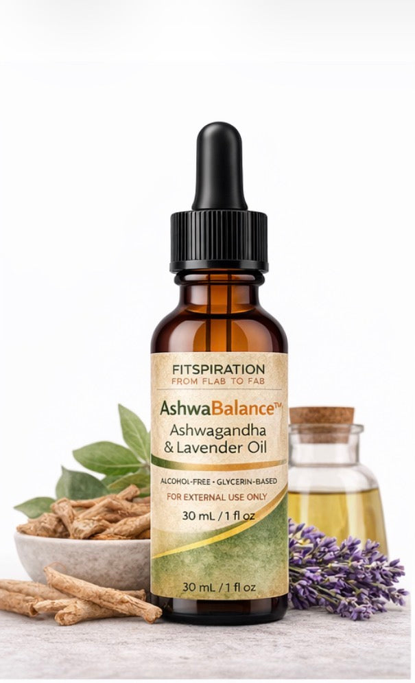 AshwaBalance™ Calming Botanical Oil – Ashwagandha & Lavender Topical Blend