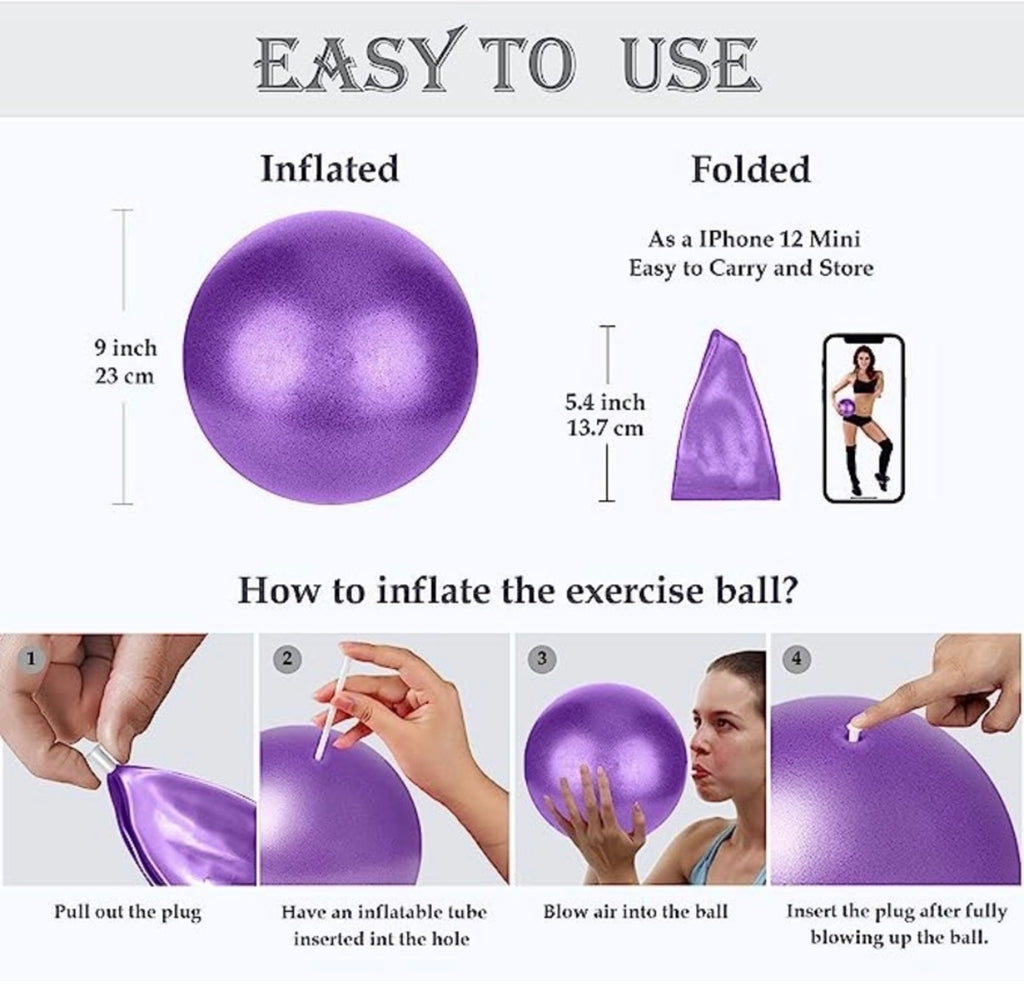 Eco-Friendly Mini Yoga Ball for Fitness and Rehabilitation