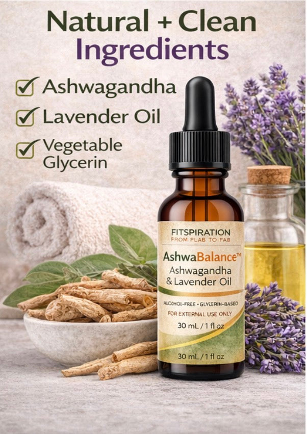 AshwaBalance™ Calming Botanical Oil – Ashwagandha & Lavender Topical Blend