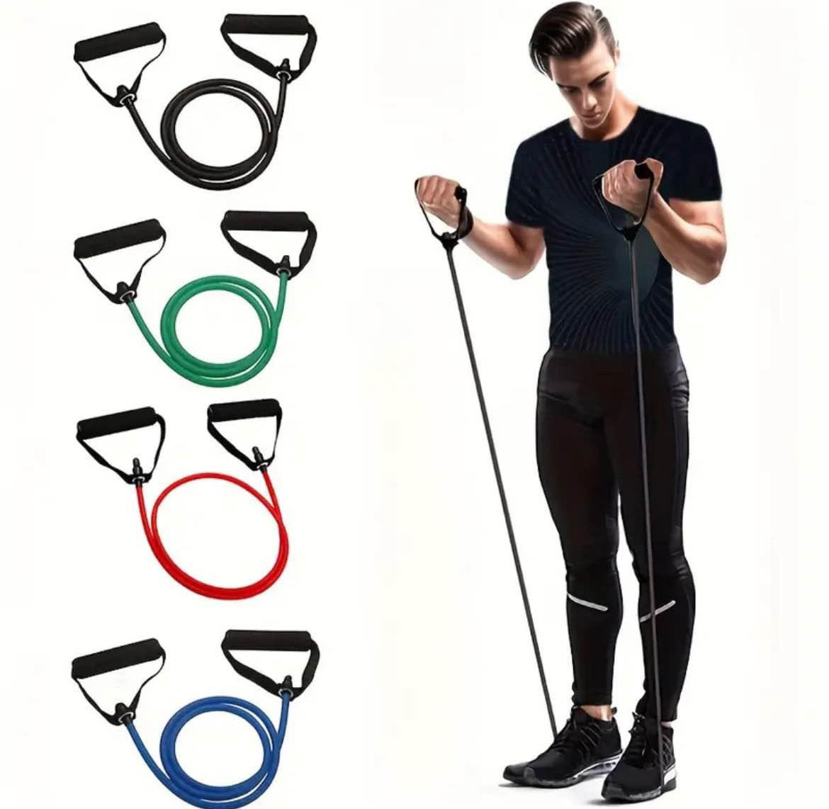 15 lbs Adjustable Yoga Resistance Bands with Handles