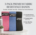3-Pack Fabric Resistance Bands
